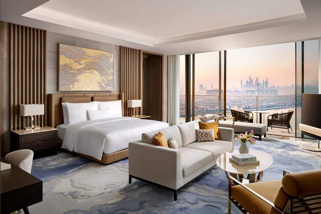 Luxury hotel residence-style suite interior