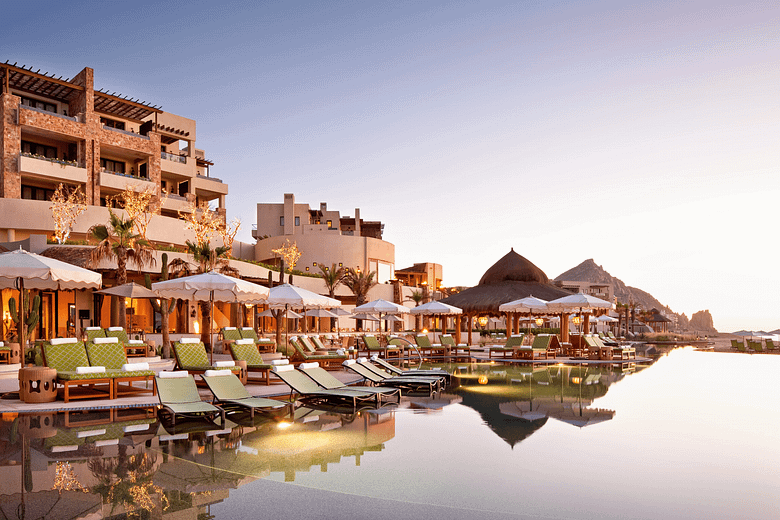 Luxury resort destination inspiring travelers before booking and building early brand interest