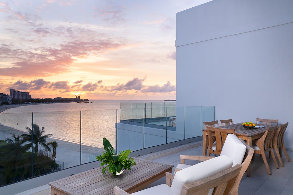 Luxury hotel terrace at sunset representing pre-CRM demand introduction before lifecycle optimization