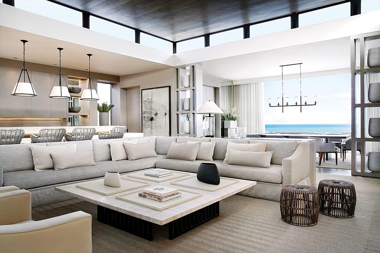 Luxury hotel room or suite interior design visual