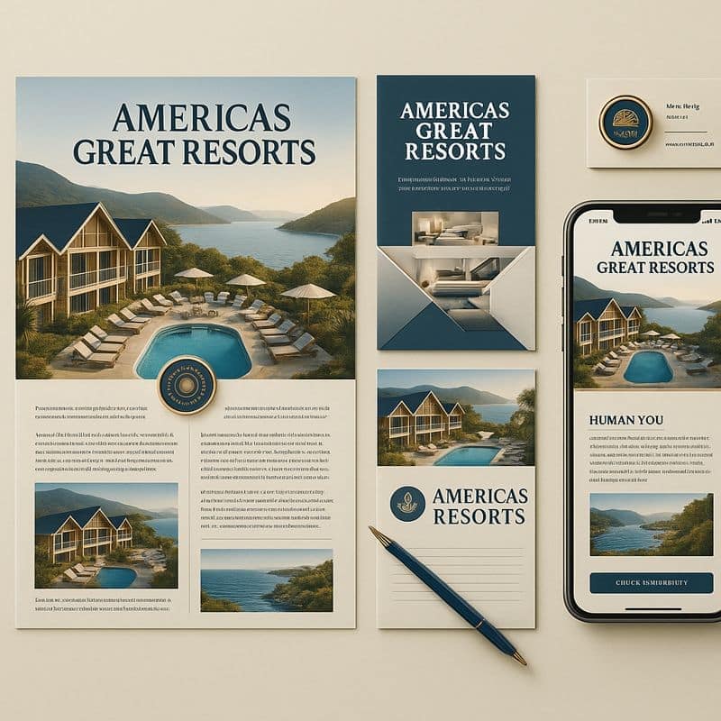 Luxury hotel promotional email creative design for Americas Great Resorts