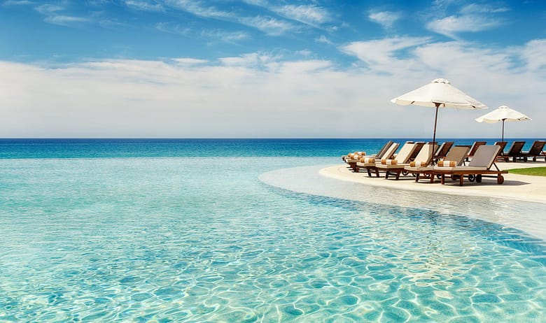 Oceanfront paradise destination for resort travel promotion & hotel marketing plans