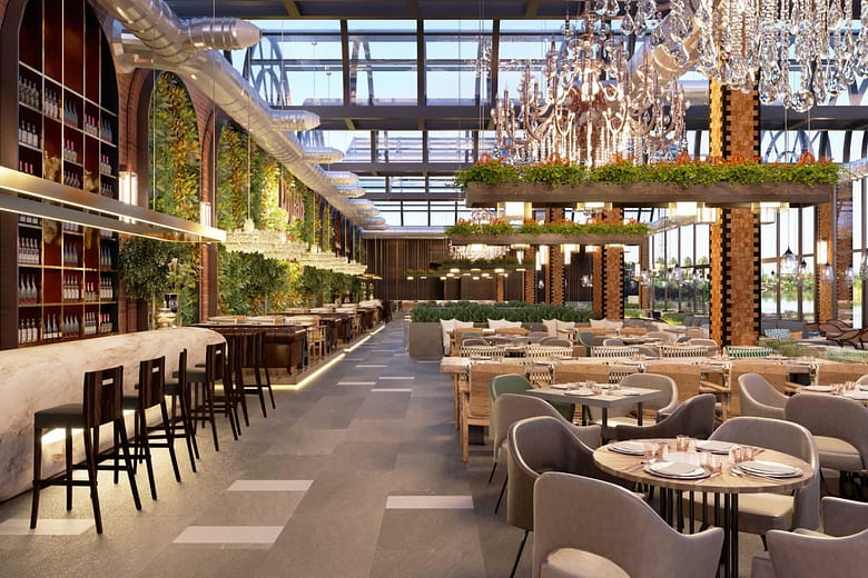 Biophilic Hotel Lobby