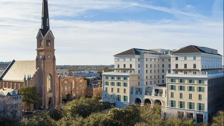 Hotel Bennett luxury hotel overlooking Marion Square in Charleston, South Carolina