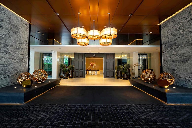 Luxury resort entrance reflecting personalized guest experiences and premium hospitality