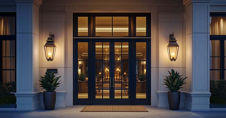 Boutique luxury hotel entrance representing guest ownership and direct booking strategy